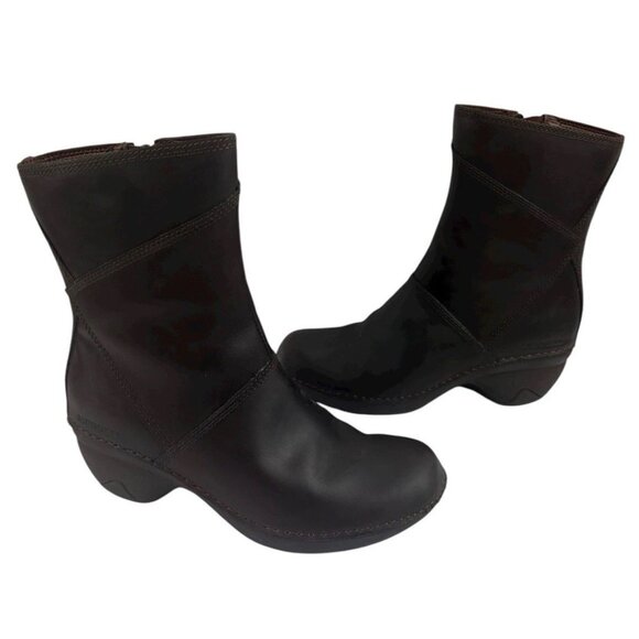 *Merrell Emma Boots Womens 6 Brown Brunette Leather Comfort Mid Calf Zip Winter - Picture 5 of 13